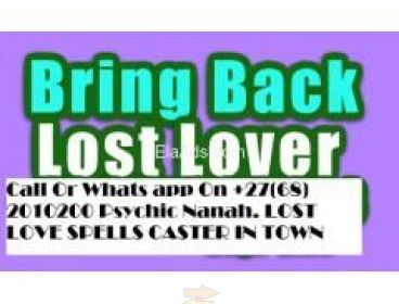 Effective Spells To Make Someone Love You Immediately Contact Us On +27631229624 